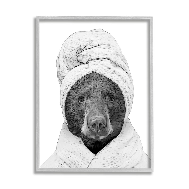 "Bear Bear", H 16 po x l 20 po x P 1,5 po, Estampe numérique Farmhouse