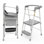 Tabouret pour enfants 2 marches, tour pour tout-petit pour apprendre au comptoir de la cuisine, aide-tabouret pour tout-petit avec rampe de sécurité anti-chute pour enfants
