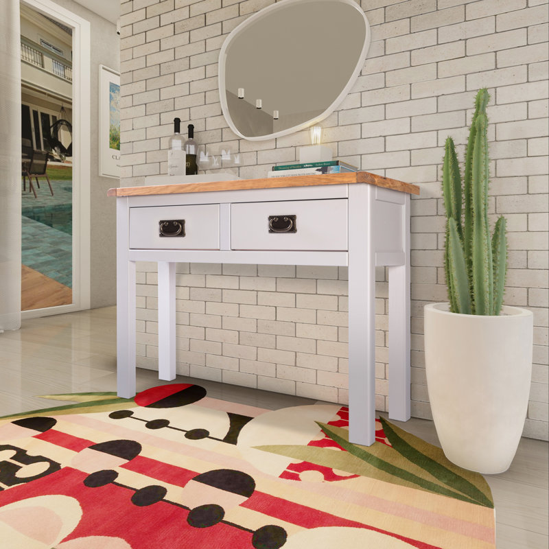Heartwood 100cm Console Table, Brown Natural, Ivory