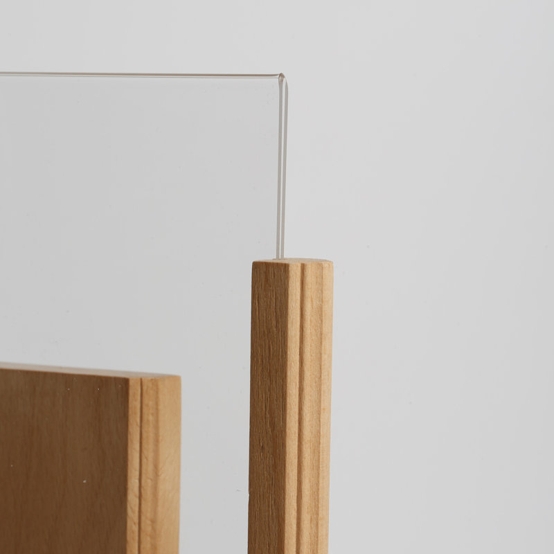 Displays Classic Desktop Menu Holder, 8.5" x 11", Natural Wood