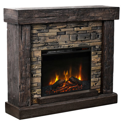 45" Electric Fireplace With Mantel