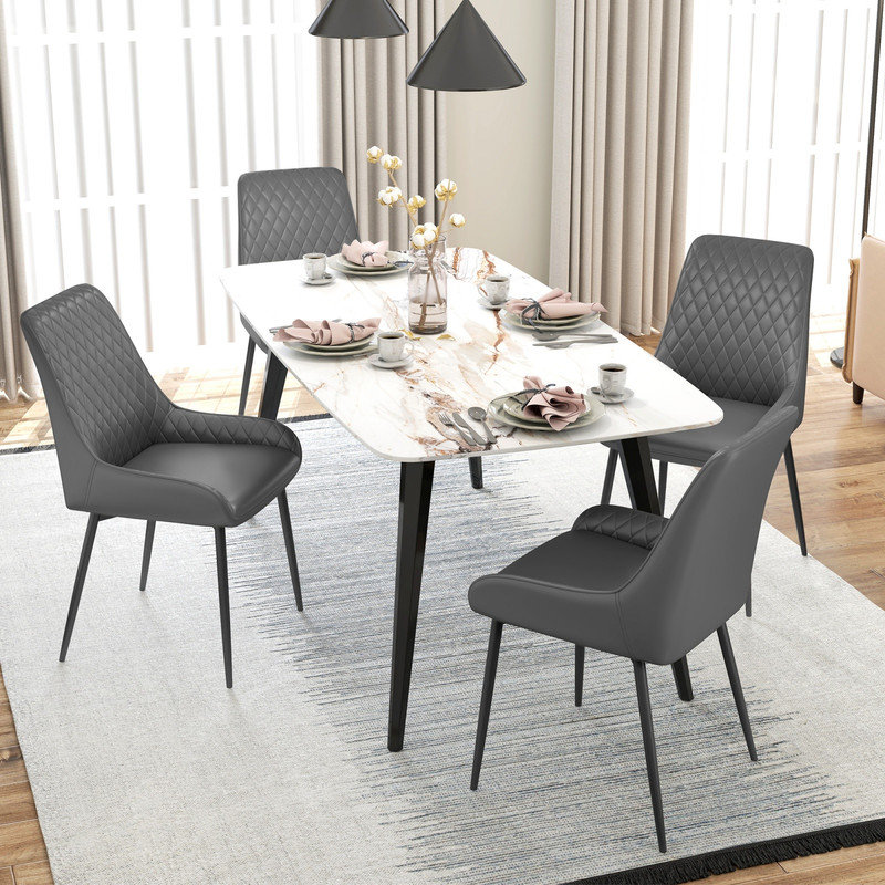 Tufted Polyurethane Upholstered Dining Chair