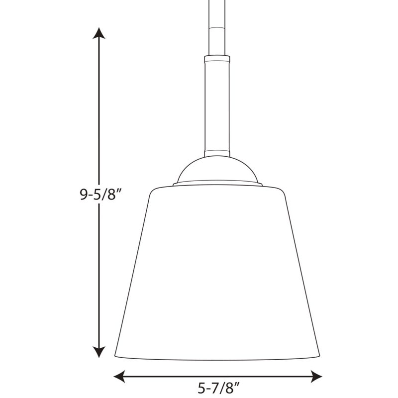 Luminaire suspendu conique à 1 lumière Alverce, Nickel brossé