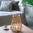 Wood Decorative Lantern, Small Lantern – Handle Design, Industrial Classic Look, Glass Shade, Great For Home/garden/wedding Indoor Outdoor Accent