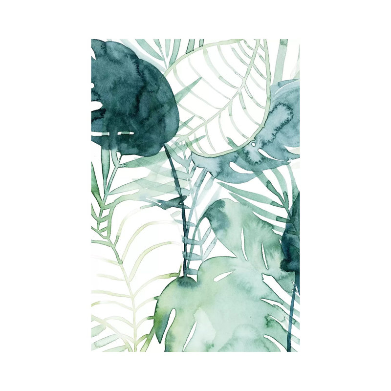Palm Pieces II by Grace Popp - Wrapped Canvas Painting, 30.48 cm H x 45.72 cm W