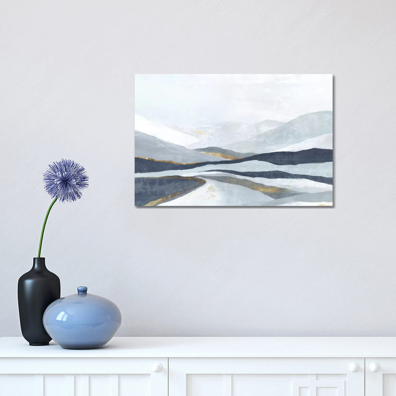 "Far Away Land I" par Eva Watts - impression sur toile tendue, H 12 po x l 18 po x 1,5 po