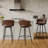 Modern Upholstered Swivel  Bar Stools&Counter stool with Low Back for Kitchen Island-1622227060-1619612969