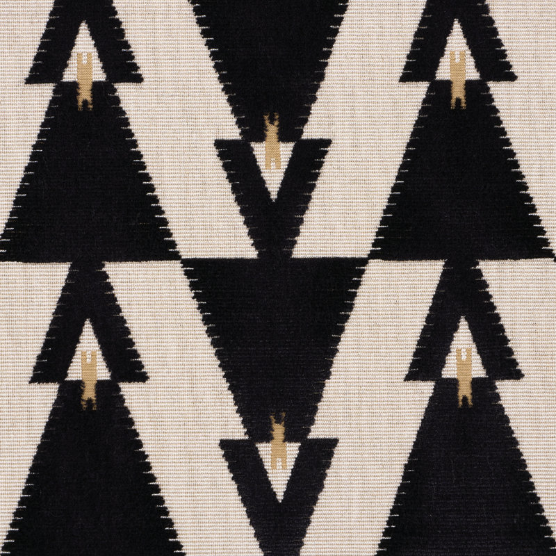 Schumacher X A Rum Fellow Kalido Fabric, Onyx