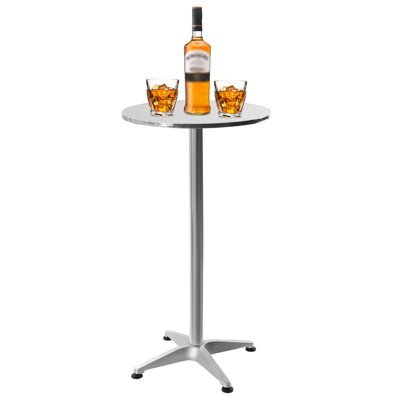 Outdoor End Table Bar Height Table with Flip-Up Table