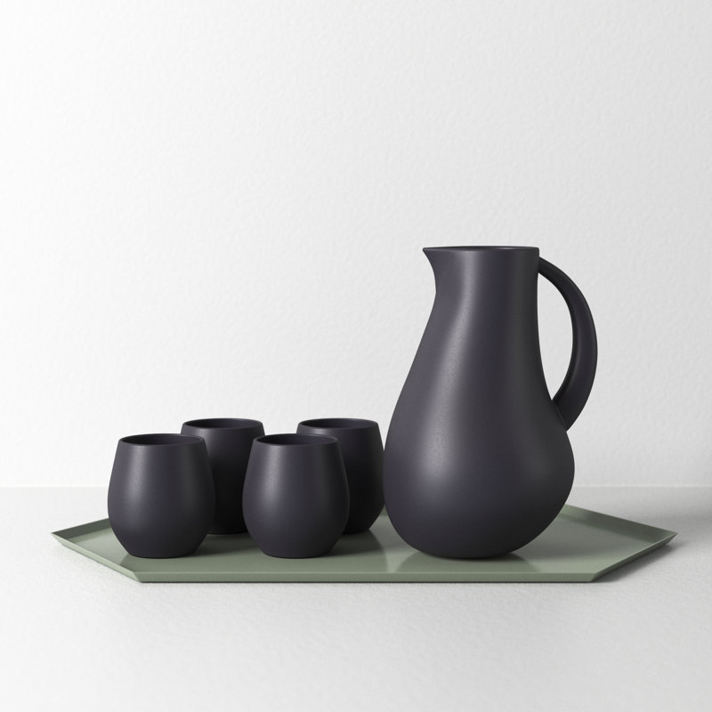 Borgen 72oz. Stoneware Pitcher, Basalt