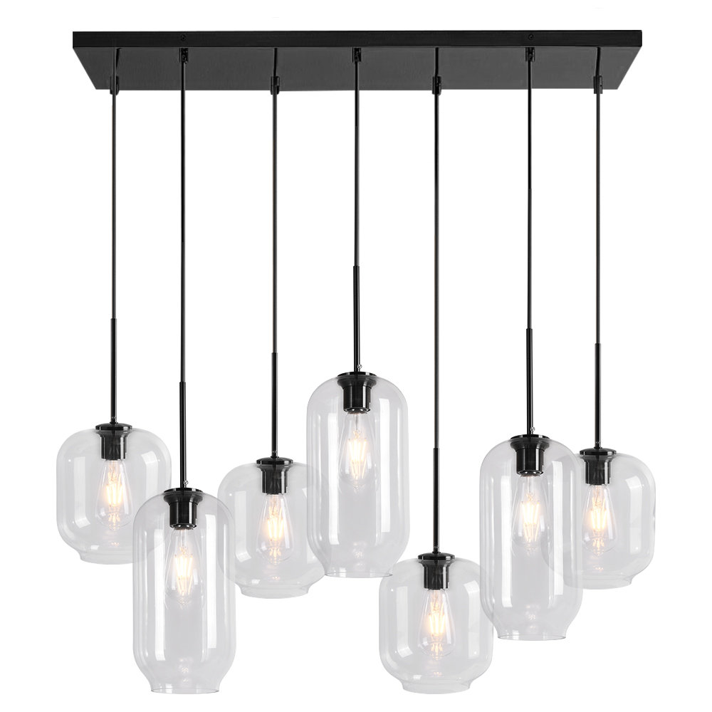 Kayanne Dimmable 7-Light Pendant, Black
