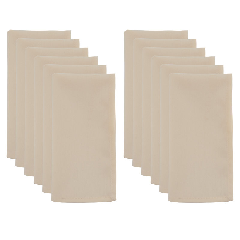 Evansville Polyester Square Napkin, Ivory