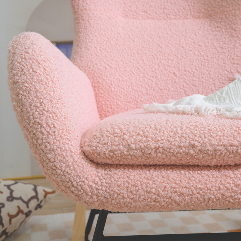 Chaise berçante Teddy, Rose