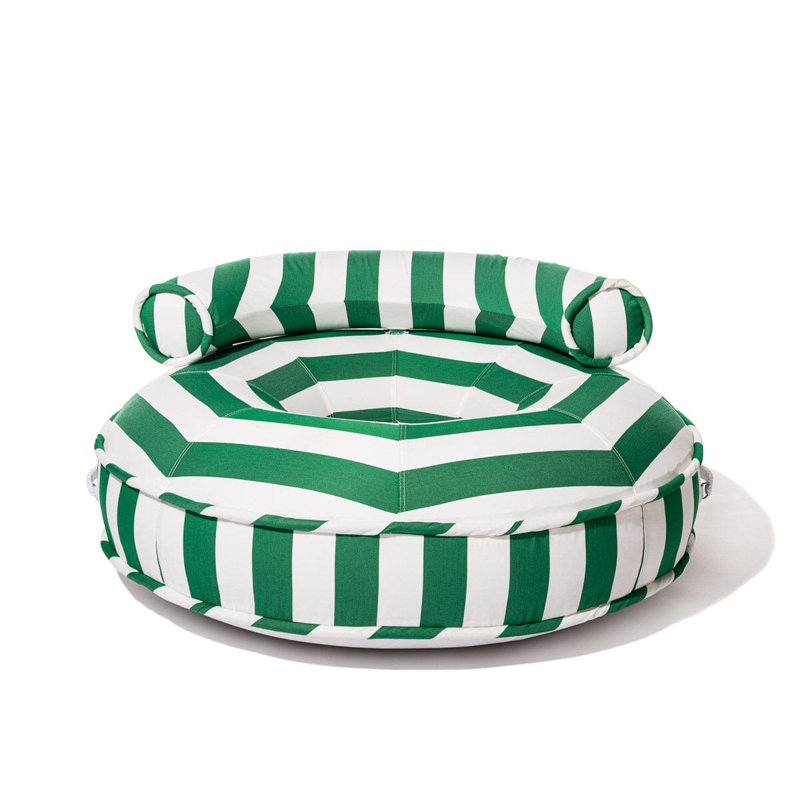 Anneau de piscine en toile, Vert/blanc