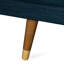 Siège Mid-Century moderne avec capitonnage à boutons, siège en tissu bleu marine charmant, pièce décorative