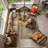 Vintage Colorful Glass 3-light Pendant Chandelier In Antique Bronze