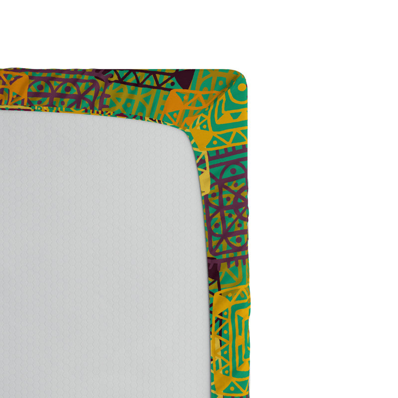 Microfiber Geometric Fitted Sheet, Full Fitted Sheet