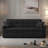 3 In 1 Convertible Sleeper Sofa Bed With Reclining Backrest, Pillows And Side Pockets-587081247