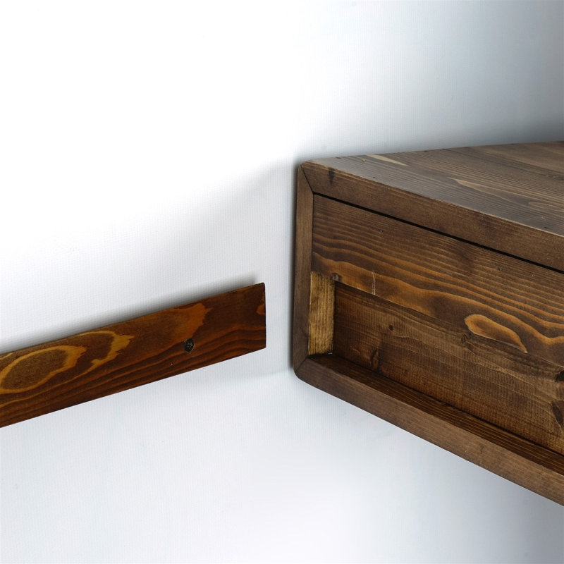 2 Piece Solid Wood Accent Shelf