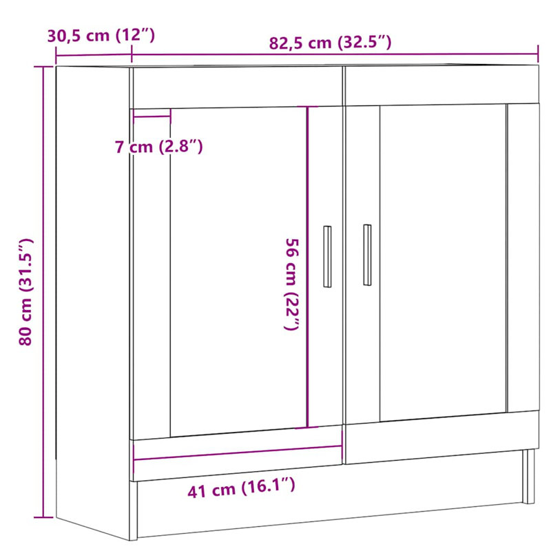 Avrilyn 2 -Door 1 -Shelf, Artisan Oak
