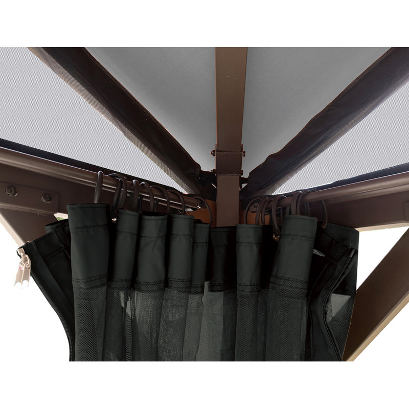 Black 10' x 10' Gazebo Mosquito Netting Replacement