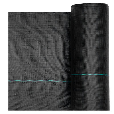 Stellweilan Tessberg Weed Barrier Fabric Heavy Duty, 1.3x100FT 3.2oz Landscape Fabric, Woven Weed Blocker Fabrics, Garden Fabrics Weeds Barrier, Weeds Control Ground Cover