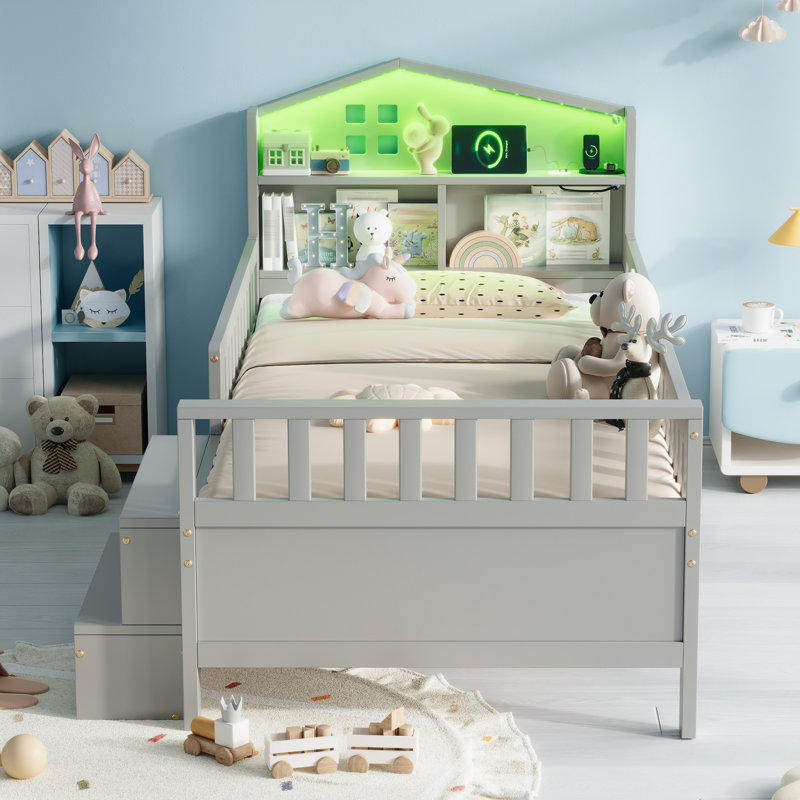 Single (3') Bed Frame, Gray
