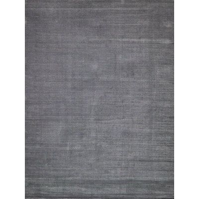 Pavia Modern Handmade Silky Nylon In Gray Area Rug