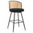Cane Back Swivel Upholstered Stool-310099299-310099296-323371339