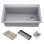 Évier de cuisine à simple cuve en granite avec accessoires KRAUS Bellucci Workstation 33 po