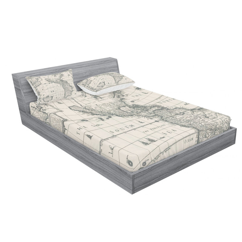 Microfiber Sheet Set, Queen Sheet Set with Fitted Sheet