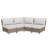 Patio Wicker 4-Person Sectional Sofa Seating Group, Cushion-1322538332