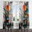 Ananiah - Boho Feather Grommet Curtain - Velvet Room Darkening - 1 panel-639359854-653296491