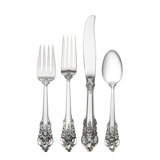 Wallace Sterling Silver Grande Baroque 4 Piece Flatware Set, Service for 1