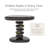 Jahmaal Curved Glossy Pedestal Side Table-1850944283