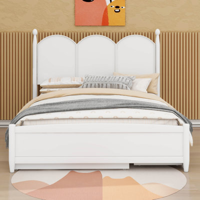 Gralf Queen Size Platform Bed With 2 Drawers, Twin XL Size Trundle by Lark Manor