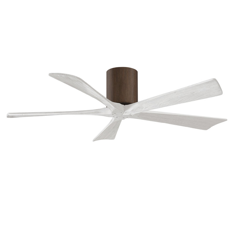 Ventilateur à pales encastré 5 pales Irene, Noyer, 52", Ton érable clair