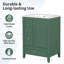 24" Single Vanity With Ceramic Sink, Drawer With Divider, Adjustable Inner Shelf-1618340381