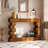 Geometric Block Stacked Wood Console Table