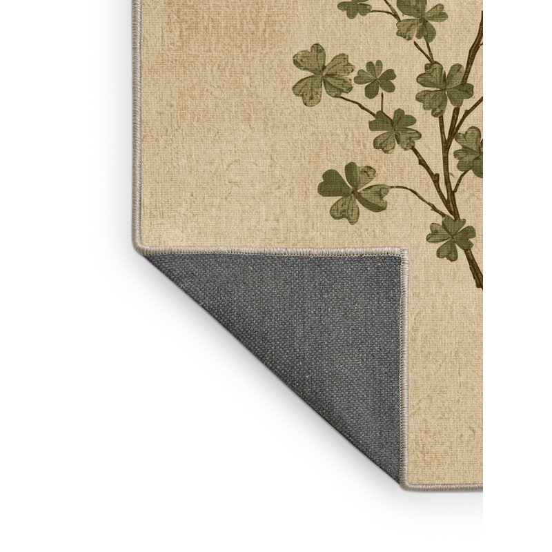 Tapis moelleux et moelleux à motif abstrait moderne et contemporain St Patties beige - reliure beige, 6 X 9