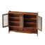 Armoire murale 39,37 "à 4 portes rétro, avec deux niveaux de rangement et un support à crochets ouverts-1483905496
