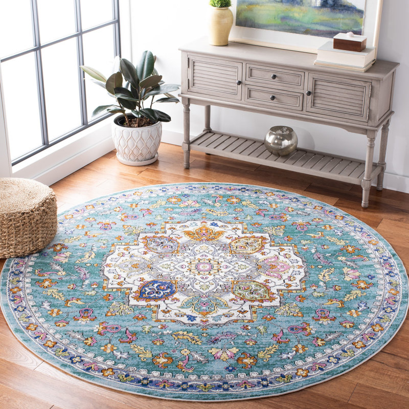 Bruckmann Performance Oriental Rug, Round 6'5"