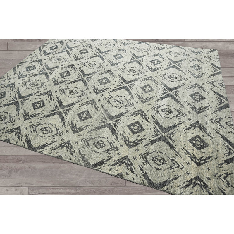Tapis unique Nubar en ton sur ton gris, 9 pi 1 po x 12 pi 1 po
