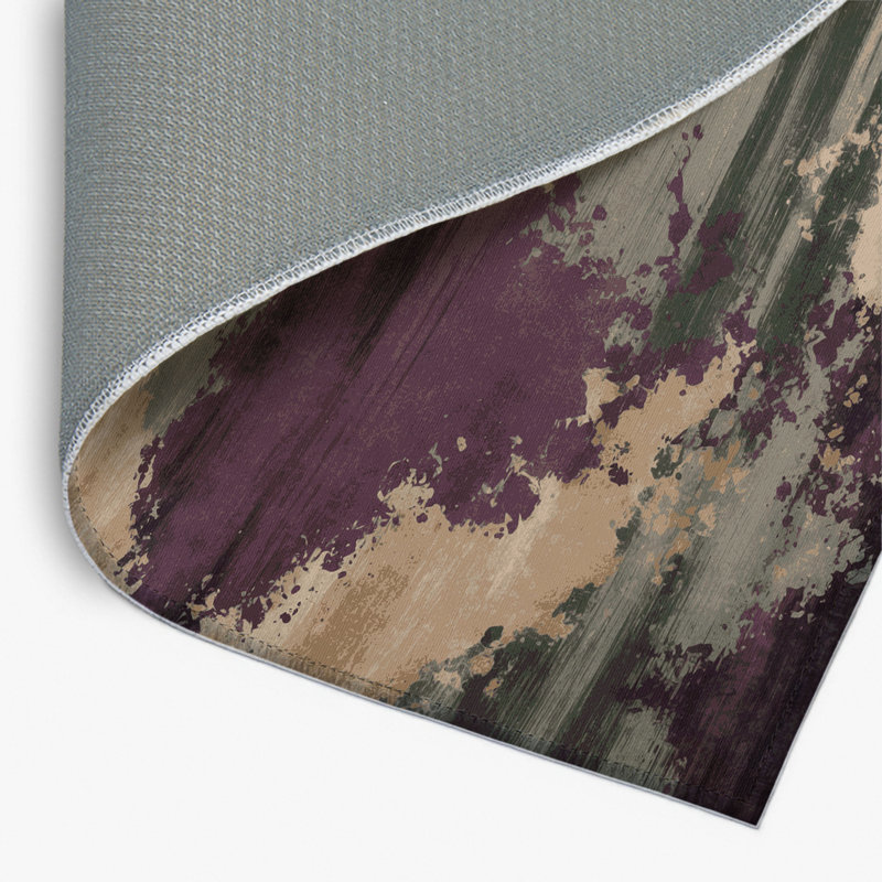 Watercolor Black Indoor and Outdoor Area Rug, Rectangle 2' x 3'
