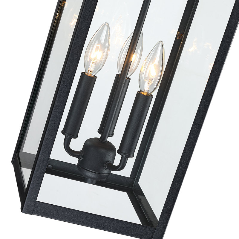 Grande applique murale noire 22,5 po pour l'extérieur