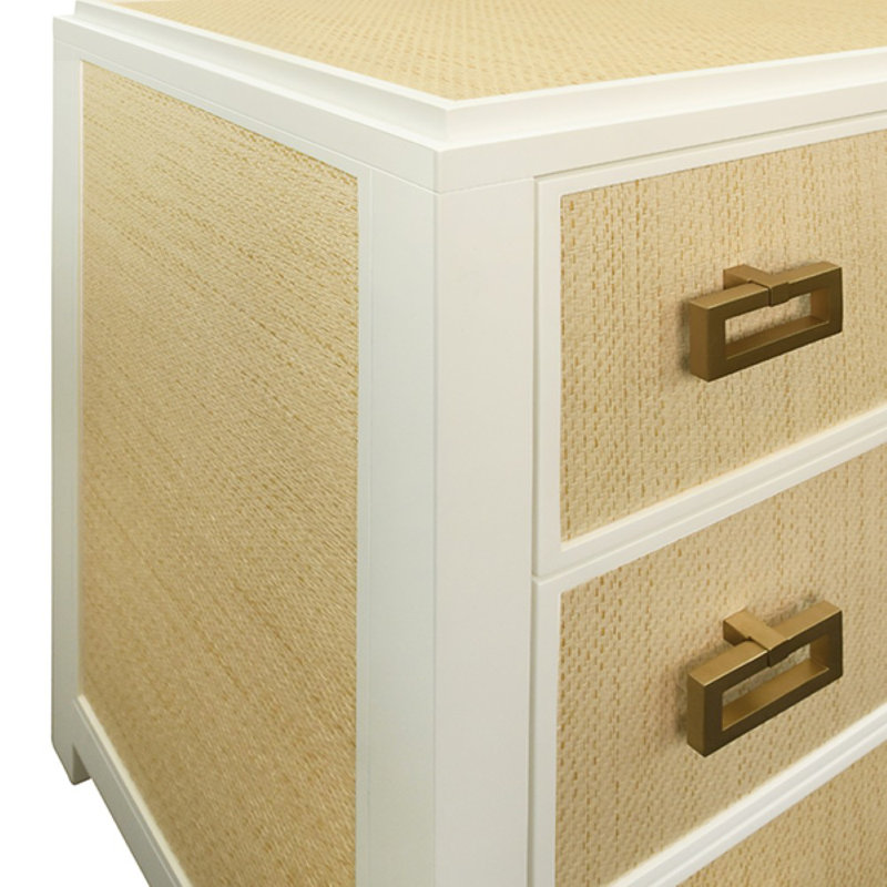 Commode à six tiroirs, Beige