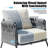 Comfort Patio Sofas, Steel Wicker Modern Set For Backyard Balcony
