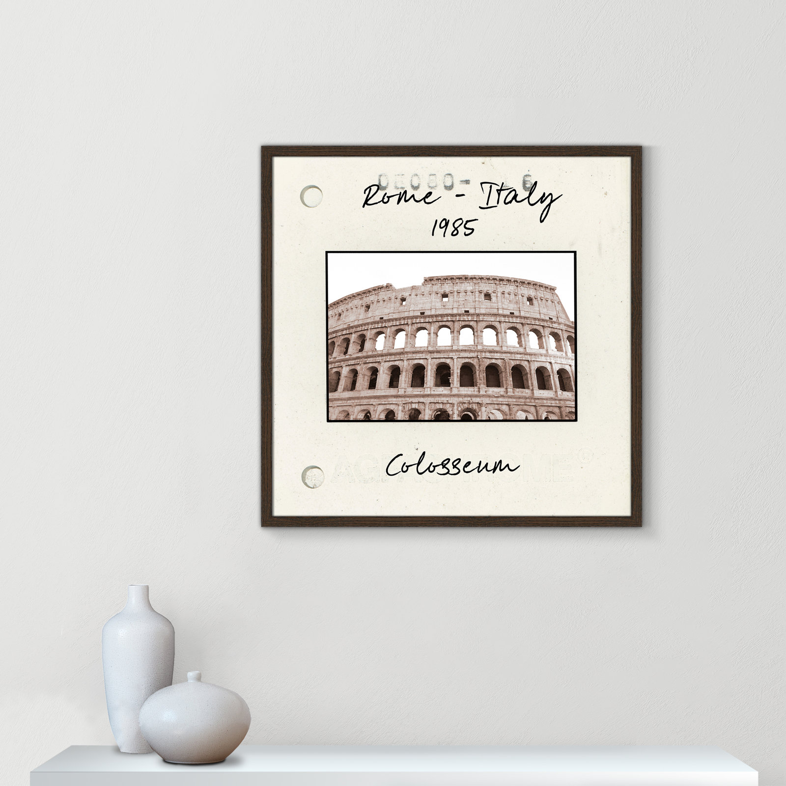 Ritona "Rome, Italy - Colosseum" Print, Walnut Single Picture Framed Paper, 27.5" H x 27.5" W x 0.75" D