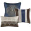 Édredon bleu marine - avec 1 oreiller et taies décoratives-120274456