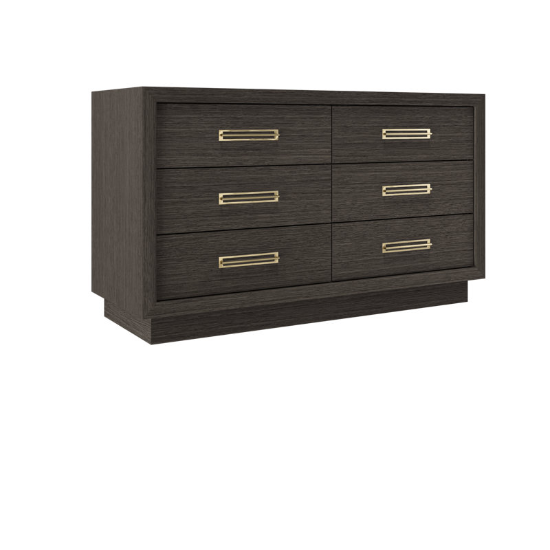 Avalon Double Drawer Bath Vanity, 60", Gray Weathered, Satin Gold